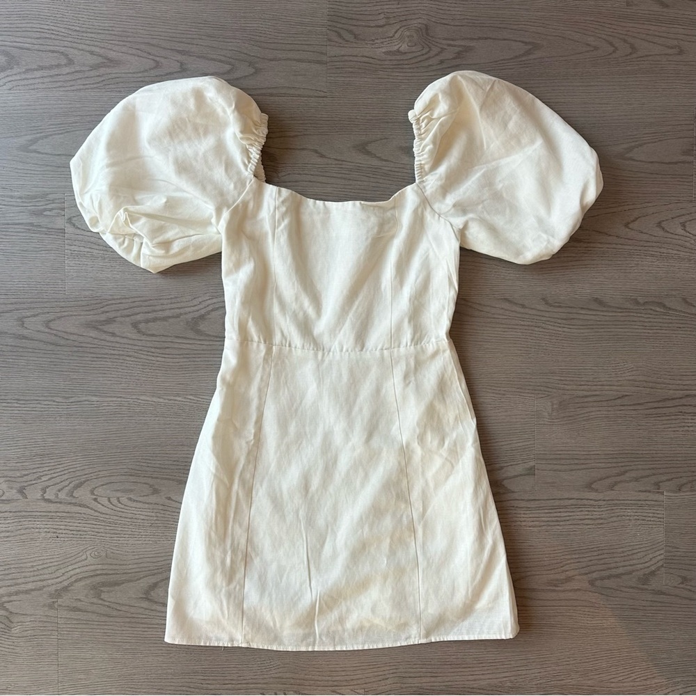 NEW Women's Medium Rachel Parcell Medium Coquette Twee Cottage Linen Ivory Dress